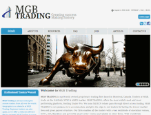 Tablet Screenshot of mgbtrading.com